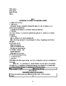 Giáo án môn Giáo dục công dân lớp 6 - Bài 1 đến bài 18