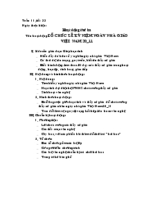 Giáo án Ngoài giờ lên lớp lớp 7 - Tuần 11- Tiết 33: Tổ Chức Lễ Kỷ Niệm Ngày Nhà Giáo Việt Nam 20_11