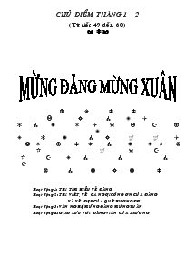 Giáo án Ngoài giờ lên lớp lớp 8 - Chủ Điểm Tháng 1 – 2 ( Từ Tiết 49 Đến 60)