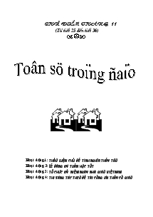 Giáo án Ngoài giờ lên lớp lớp 8 - Chủ Điểm Tháng 11 ( Từ Tiết 25 Đến Tiết 36)