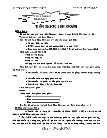 Giáo án Ngoài giờ lên lớp lớp 9 - Phạm Anh Tuấn - Tiến bước lên đoàn