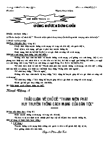 Giáo án Ngoài giờ lên lớp lớp 9 - Phạm Anh Tuấn - Uống nước nhớ nguồn