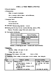 Giáo án Tiếng Anh lớp 7 - Unit 1 to Unit 5