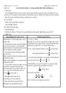 Giáo án Toán học 9 - Tiết 42: Giải toán bằng cách lập hệ phương trình (tiếp) + Tiết 43: Luyện tập