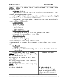 Giáo dục công dân lớp 6 - Hồ Thị Tô Trinh - Tiết 8 - bài 7: yêu thiên nhiên sống hoà hợp với thiên nhiên