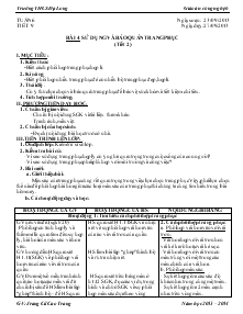 Giáo dục công dân lớp 6 - Jrang Cil Cao Trang - Tuần 6 - tiết 9 - bài 4: sử dụng và bảo quản trang phục (tiết 2)