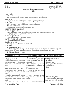 Giáo Dục Công Nghệ Lớp 6 - Jrang Cil Cao Trang - Tuần 15 - Tiết 30 - Bài 13: Cắm Hoa Trang Trí (tiết 3)
