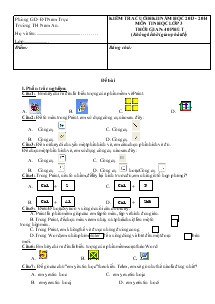 Kiểm tra cuối học kì II năm học 2013 - 2014 môn tin học lớp 3 thời gian: 40 phút