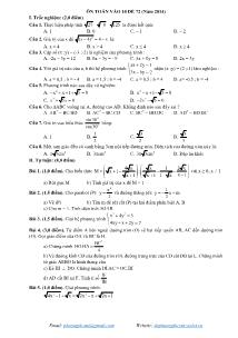 Ôn toán vào 10 đề 72 (năm 2014)