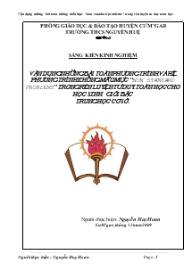 Sáng kiến kinh nghiệm: Vận dụng những bài toán phương trình và hệ phương trình không mẫu mực “non standard problems” trong rèn luyện tư duy toán học cho học sinh giỏi bậc trung học cơ sở