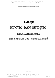 Tài liệu hướng dẫn sử dụng phần mềm thống kê phổ cập giáo dục – chống mù chữ