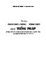 Tài liệu phân phối chương trình THPT môn Tiếng Pháp