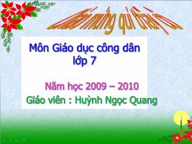 Bài giảng Giáo dục công dân 7 - Tiết 15 - Bài 11: Tự tin