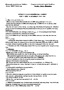 Đề bài và đáp án kiểm tra 45 phút lớp 9 - Tiết 26 năm học 2009 - 2010