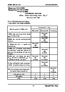 Đề kiểm tra học kì I Môn: Giáo dục công dân lớp 7 năm học 2007 - 2008