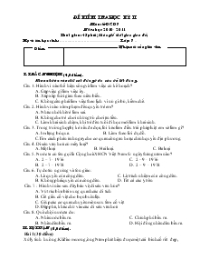Đề kiểm tra học kỳ II môn Giáo dục công dân 7 năm học 2010 - 2011