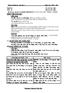 Giáo án Giáo dục công dân 7 - Tiết 23 - Bài 14: Bảo vệ môi trường và tài nguyên thiên nhiên