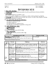 Giáo án Giáo dục công dân 7 - Tiết 34: Ôn tập học kì II