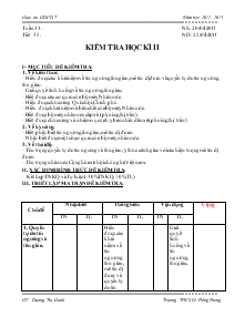 Giáo án Giáo dục công dân 7 - Tiết 35: Kiểm tra học kì II