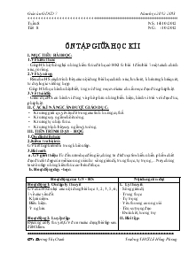 Giáo án Giáo dục công dân 7 - Tiết 8: Ôn tập giữa học kì I