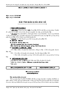 Giáo án giáo dục Công dân lớp 7 - Đức tính giản dị của Bác Hồ