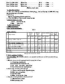 Giáo án Giáo dục công dân lớp 7 - Kiểm tra 1 tiết