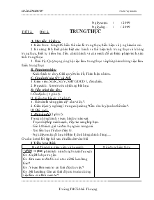 Giáo án Giáo dục công dân lớp 7 - Tiết 2 - Bài 2: Trung thực