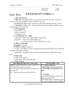 Giáo án Giáo dục công dân lớp 7 - Tiết 25 - Bài 15: Bảo vệ di sản văn hoá