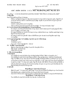 Giáo án hoạt động ngoài giờ lên lớp 7 - Chủ điểm tháng 1 và 2: Mừng đảng, mừng xuân