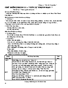 Giáo án Hoạt động ngoài giờ lên lớp 7 - Chủ điểm tháng 11: Tôn sư trọng đạo