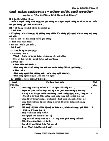 Giáo án Hoạt động ngoài giờ lên lớp 7 - Chủ điểm tháng 12 : “Uống nước nhớ nguồn “