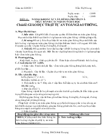 Giáo án Hoạt động ngoài giờ lên lớp 7 - Tiết 15, 16: Ngoại khoá các vấn đề địa phương và thực hành các nội dung đã học