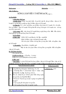 Giáo án môn Giáo dục công dân 7 - Trường THCS Thanh Liêm A