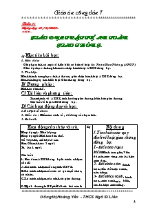 Giáo án Giáo dục công dân 7 - THCS Ngô Sĩ Liên