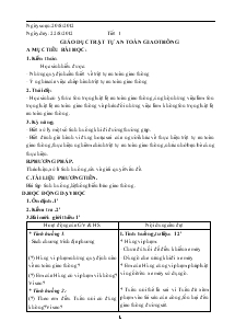 Giáo án Giáo dục công dân 7 - Tiết 1 đến tiết 30