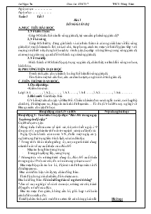 Giáo án Giáo dục công dân 7 - Trường THCS Đồng Rùm