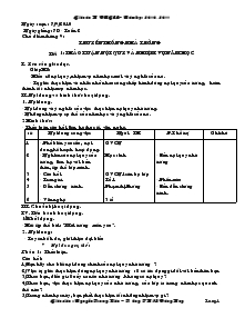 Giáo án Hoạt động ngoài giờ lên lớp 7 (Chi tiết)