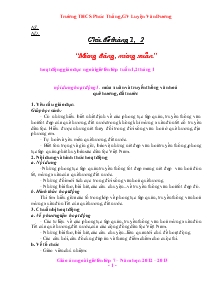 Giáo án Hoạt động ngoài giờ lên lớp 7 - Chủ để tháng 1, 2 “Mừng đảng, mừng xuân” - Hoạt động giáo dục ngoài giờ lên lớp tuần 1,2 tháng 1 - Nội dung hoạt động 1: Mùa xuân và truyền thống văn hoá quê hương, đất nước