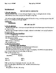 Giáo án Hoạt động ngoài giờ lên lớp 7 năm 2007