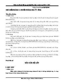 Giáo án Hoạt động ngoài giờ lên lớp 7 năm học 2010 - 2011 - Chủ điểm tháng 9: Truyền thống nhà trường