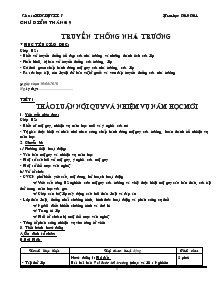 Giáo án Hoạt động ngoài giờ lên lớp 7 - Năm học 2010 - 2011