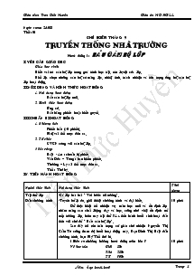 Giáo án Hoạt động ngoài giờ lên lớp 7 - Trần Đức Huyền