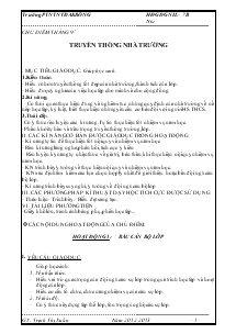 Giáo án Hoạt động ngoài giờ lên lớp 7 - Trường PTDTNT Đakrông