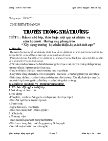 Giáo án Hoạt động ngoài giờ lên lớp 7 - Trường THCS Cao Viên - Giáo viên: Nguyễn Mai Phương