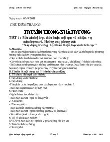 Giáo án Hoạt động ngoài giờ lên lớp 7 - Trường THCS Cao Viên