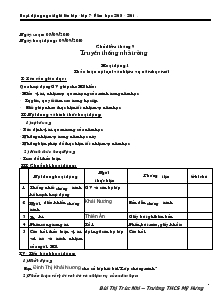 Hoạt động ngoài giờ lên lớp - Lớp 7- Năm học 2010 - 2011