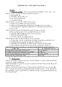 Đề kiểm tra 1 tiêt môn Giáo dục công dân lớp 7
