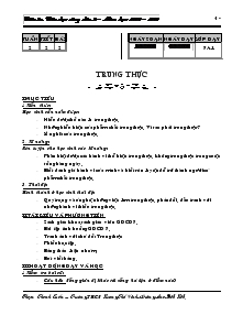 Giáo án Chủ nhiệm lớp 7 - Tiết 2: Trung thực