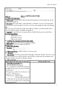 Giáo án Giáo dục công dân 7 - Tiết 1 - Bài 1: Sống giản dị