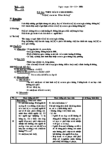 Giáo án Giáo dục công dân 7 - Tiết 18 - Bài dạy: Thực hành ngoại khóa “trật tự an toàn giao thông”